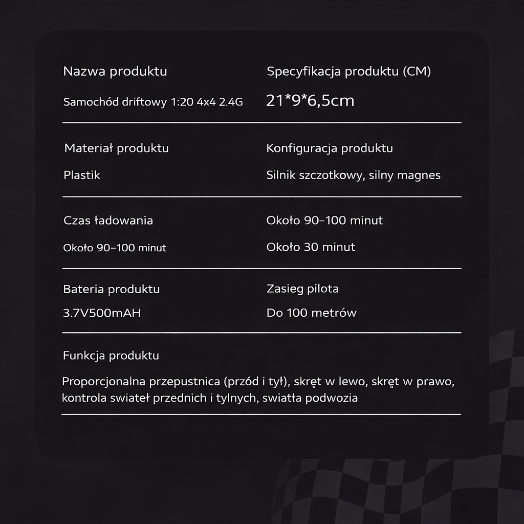 AUTO DRIFTOWE RC SAMOCHÓD ZDALNIE STEROWANY